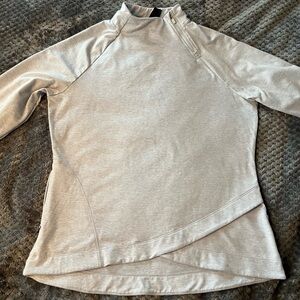 Mondetta Heather Blue/Gray Pullover with Asymmetrical Zip